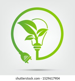Energy ideas save the world concept Power plug green ecology 