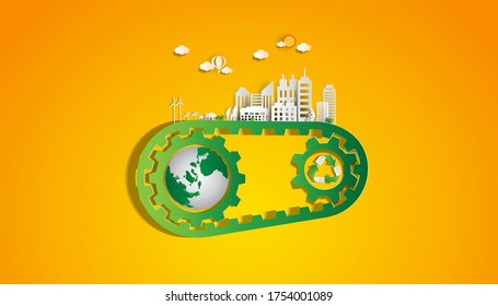 Las ideas energéticas ahorran al mundo concepto de ecología verde poder .