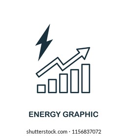 Energy Increase Graphic icon. Mobile apps, printing and more usage. Simple element sing. Monochrome Energy Increase Graphic icon illustration