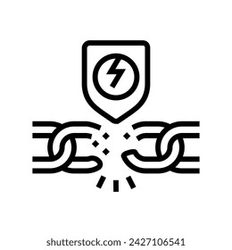 energy independence hydroelectric power line icon vector. energy independence hydroelectric power sign. isolated contour symbol black illustration