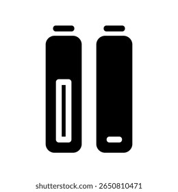 Indicadores de energia, um completo, um parcialmente esgotado para o status do dispositivo