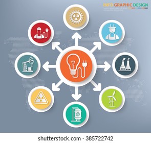 Energy and industry concept info graphics design,clean vector