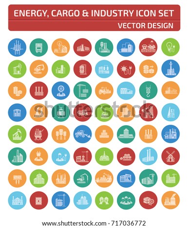 Energy and industry icon set,vector   