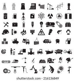energy and industry icons set
