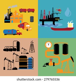 energy and industry icons set