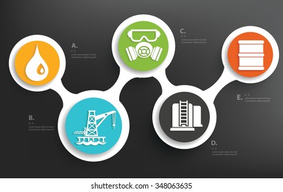 Energy and industry info graphic design on clean vector