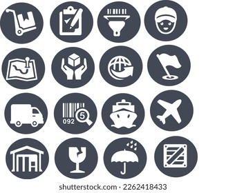 Energy and Industry Silhouette icons
