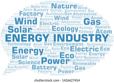 Energy Industry word cloud. Wordcloud made with text only.