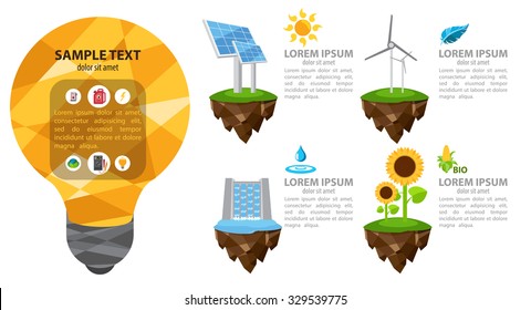 The energy infographic, modern infographic template, alternative power sources, energetic 