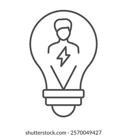 Energy Initiative thinline icon, editable vector icon, pixel perfect, illustrator ai file 