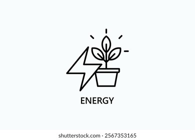 Energy Isolated Vector, Icon Or Logo Sign Symbol Illustration