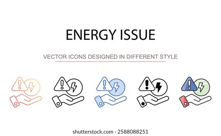 Energy Issue icon design with white background stock illustration