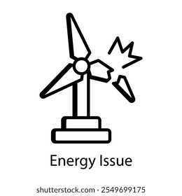Energy issue icon in line style
