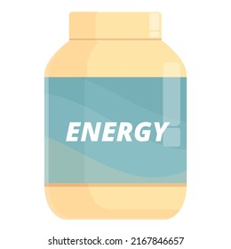 Energy jar protein icon cartoon vector. Food sugar. Vegan milk