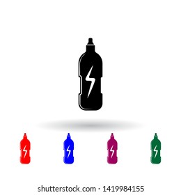 energy juice in a bottle multi color icon. Elements of drink set. Simple icon for websites, web design, mobile app, info graphics