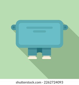 Energy junction box icon flat vector. Electric switch. Control current