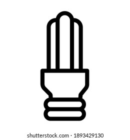 energy lamp icon logo or illustration with outline stroke style vector design. perfect use for web, mobile app, pattern, design etc.