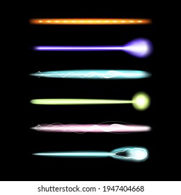 Energy lasers. Vector illustration for computer games.