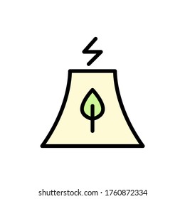 Energy, leaf, factory icon. Simple color with outline vector elements of mother earth day icons for ui and ux, website or mobile application