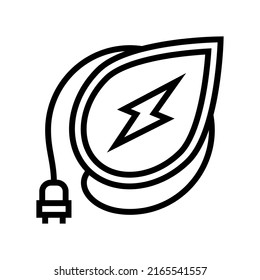 Energiebildliniensymbol-Vektorgrafik. Energieblattzeichen. isoliertes Kontursymbol