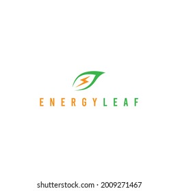 energy leaf logo design. logo template