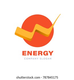 Energy Letter Initial W Logo Design Template