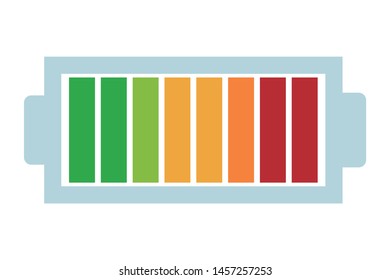 energy level indicator icon cartoon vector illustration graphic design