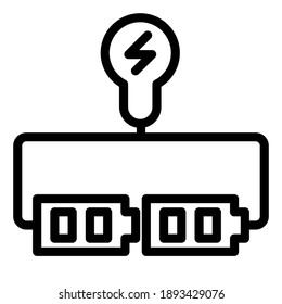 energy life icon logo or illustration with outline stroke style vector design. perfect use for web, mobile app, pattern, design etc.