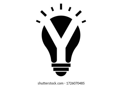 Energy Light bulb logo vector letters