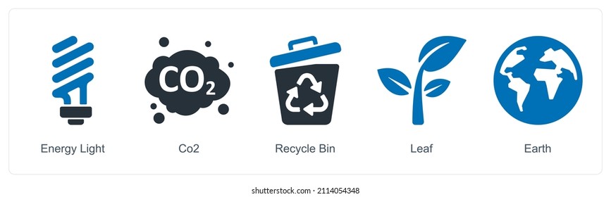 Energy Light And Co2 Icon Concept