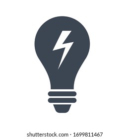 Icono de luz de energía gráfico vectorial.