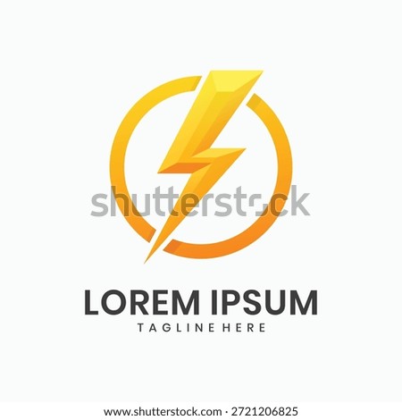 Energy lightning bolt logo design