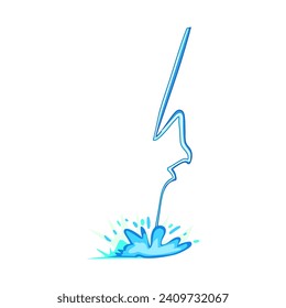 energy lightning effect cartoon. storm spark, blue strike, magic shock energy lightning effect sign. isolated symbol vector illustration