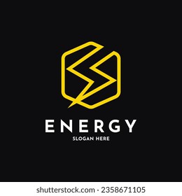 diseño creativo del logotipo de alumbrado de energía