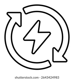 energy line icon design. energy thin black outline symbol vector illustration. editable stroke icon on transparent background.