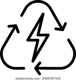 Energielinien-Icon-Illustration Vektorgrafik