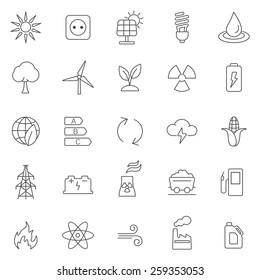 Energy Line Icons Setvector Stock Vector (Royalty Free) 259353053 ...