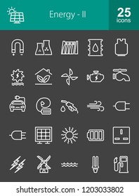 Energy Line Inverted Icons