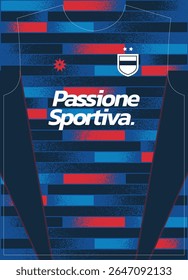 Impresión de sublimación de Jersey de fútbol de patrón azul rojo de Energy Line