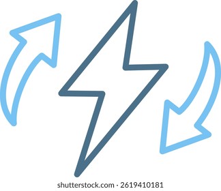 Energy Line Two Colour Icon