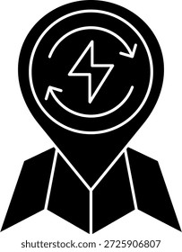 Design de ícone de vetor de linha de energia