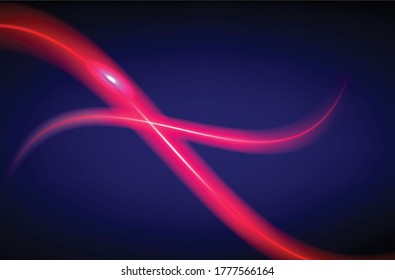 Energielinien, leuchtende Wellen im dunklen, abstrakten Hintergrund. Design-Vorlage für Geschäfts- oder Technologiepräsentationen, Broschüren oder Flyer-Muster oder geometrischer Webbanner