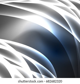 Energy lines, glowing waves in the dark, vector abstract background. Vector business or technology presentation design template, brochure or flyer pattern, or geometric web banner