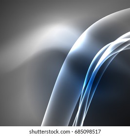 Energy lines, glowing waves in the dark, vector abstract background. Vector business or technology presentation design template, brochure or flyer pattern, or geometric web banner