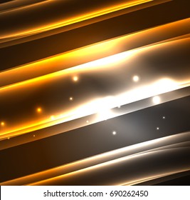 Energielinien, leuchtende Wellen im Dunkeln, Vektorgrafik-abstrakter Hintergrund. Design-Vorlage für Vektorgrafik-Präsentationen, Broschüren oder Flyer-Muster oder geometrisches Webbanner