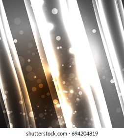Energy lines, glowing waves in the dark, vector abstract background. Vector business or technology presentation design template, brochure or flyer pattern, or geometric web banner