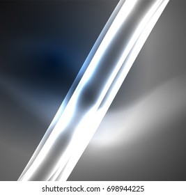 Linhas de energia, ondas brilhantes no escuro, fundo abstrato vetorial. Modelo de design de apresentação de tecnologia ou negócio de vetor, brochura ou padrão de folheto, ou banner web geométrico