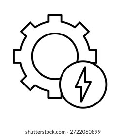 Ilustração do vetor do ícone de contorno do registro de energia