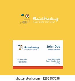 Energy logo Design with business card template. Elegant corporate identity. - Vector