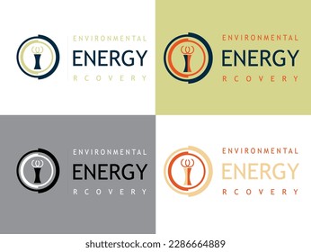 Design des Energiemblems, Vektorgrafik-Vorlage